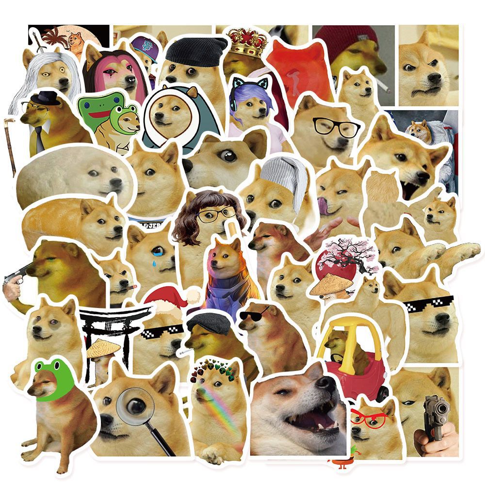 Phone Accessories For Kids - สติกเกอร์ลายตลก Doge MEME 50 ชิ้น สุดฮิต