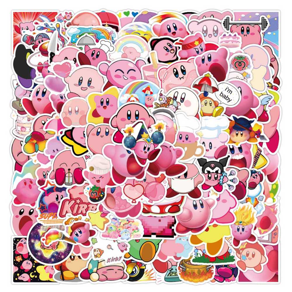 Phone Accessories For Kids - 100 ชิ้นการ์ตูนเกมเคอร์บี้สติกเกอร์คาวาอิอะนิเมะสติ๊กเกอร์กราฟฟิตี้สมุดโน๊ตบุ๊คสมุดภาพติดสติ๊กเกอร์ตู้เย็นแล็ปท็อปเคสโทรศัพท์น่ารักของเล่นเด็กของขวัญ