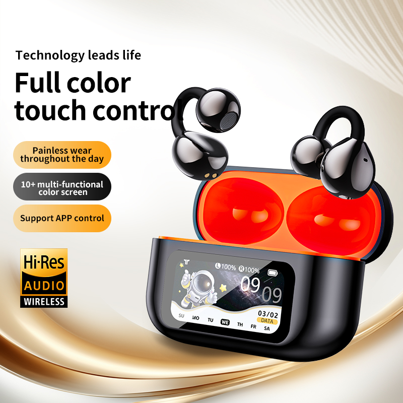 Wireless Earbuds Case - หูฟังแปลภาษา AI ไร้สายแท้ พร้อมจอแสดงผล LED และเคสชาร์จไร้สาย
