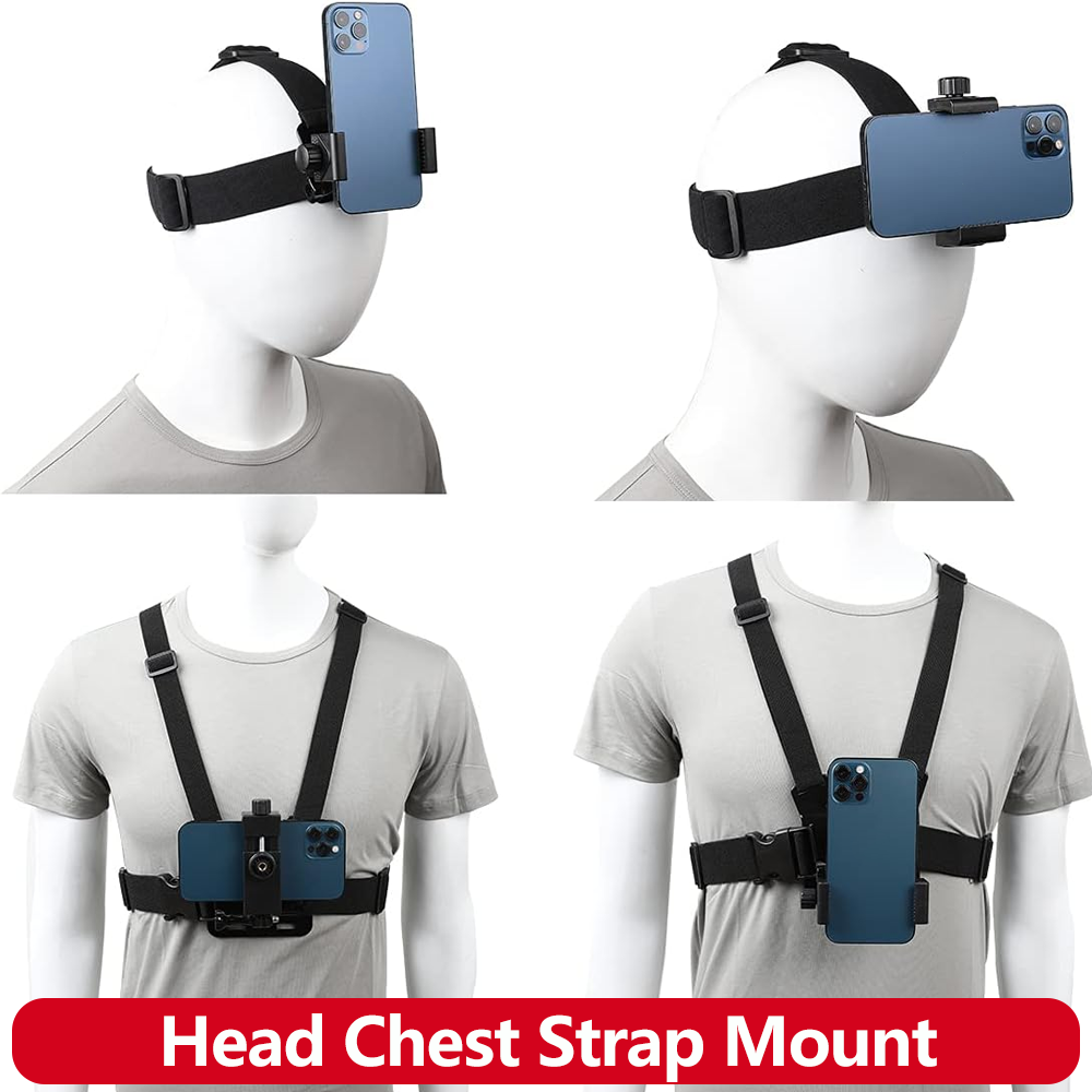 Phone Accessories Supplier - สายรัดหน้าอกสำหรับโทรศัพท์มือถือ ชุดอุปกรณ์ยึดโทรศัพท์มือถือ คลิปหนีบโทรศัพท์สำหรับ iPhone/Samsung สำหรับกล้อง GoPro