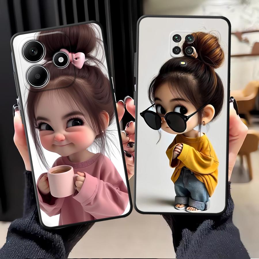 Xiaomi Phone Accessories - เคสโทรศัพท์ลายการ์ตูนสาวน้อยสำหรับ Xiaomi Redmi Note 14 10
