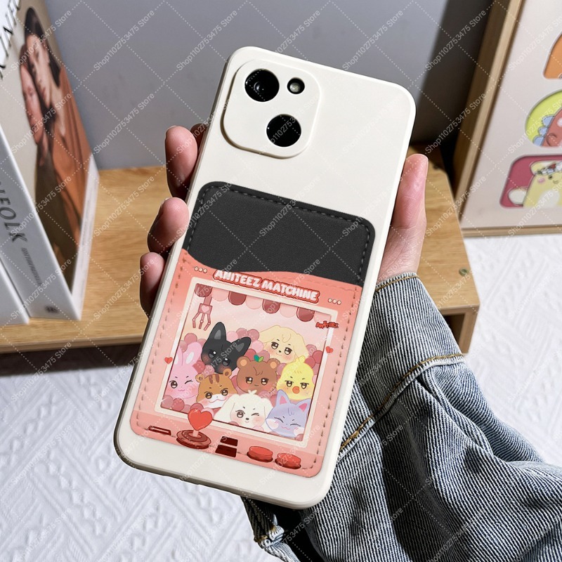 Phone Accessories Cute - การ์ตูนสร้างสรรค์กระเป๋าสตางค์บางเฉียบอะนิเมะ ATEEZS ANITEEZ ‌ สติ๊กเกอร์ตกแต่งโทรศัพท์น่ารัก สไตล์เคป๊อป