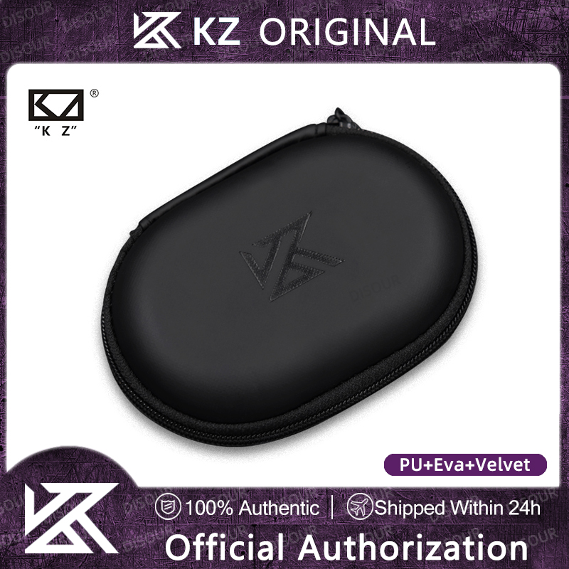 Wireless Earbuds Case - กระเป๋าใส่หูฟัง KZ คุณภาพสูง ผลิตจากหนัง PU รูปทรงวงรี