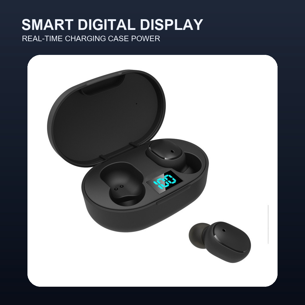 Wireless Earbuds Case - จอแสดงผลดิจิตอล TWS บลูทูธ 5.0 หูฟังไร้สาย หูฟังอินเอียร์ขนาดเล็ก