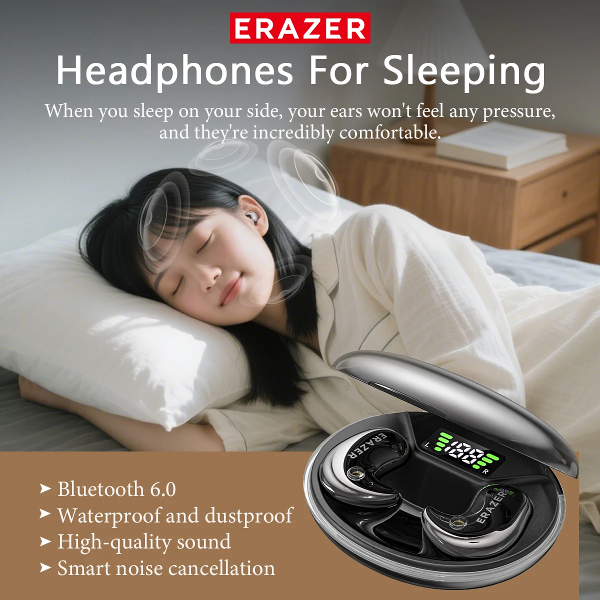 หูฟังบลูทูธแบบอินเอียร์ EARZER - Wireless Earbuds Case บทวิจารณ์และราคา