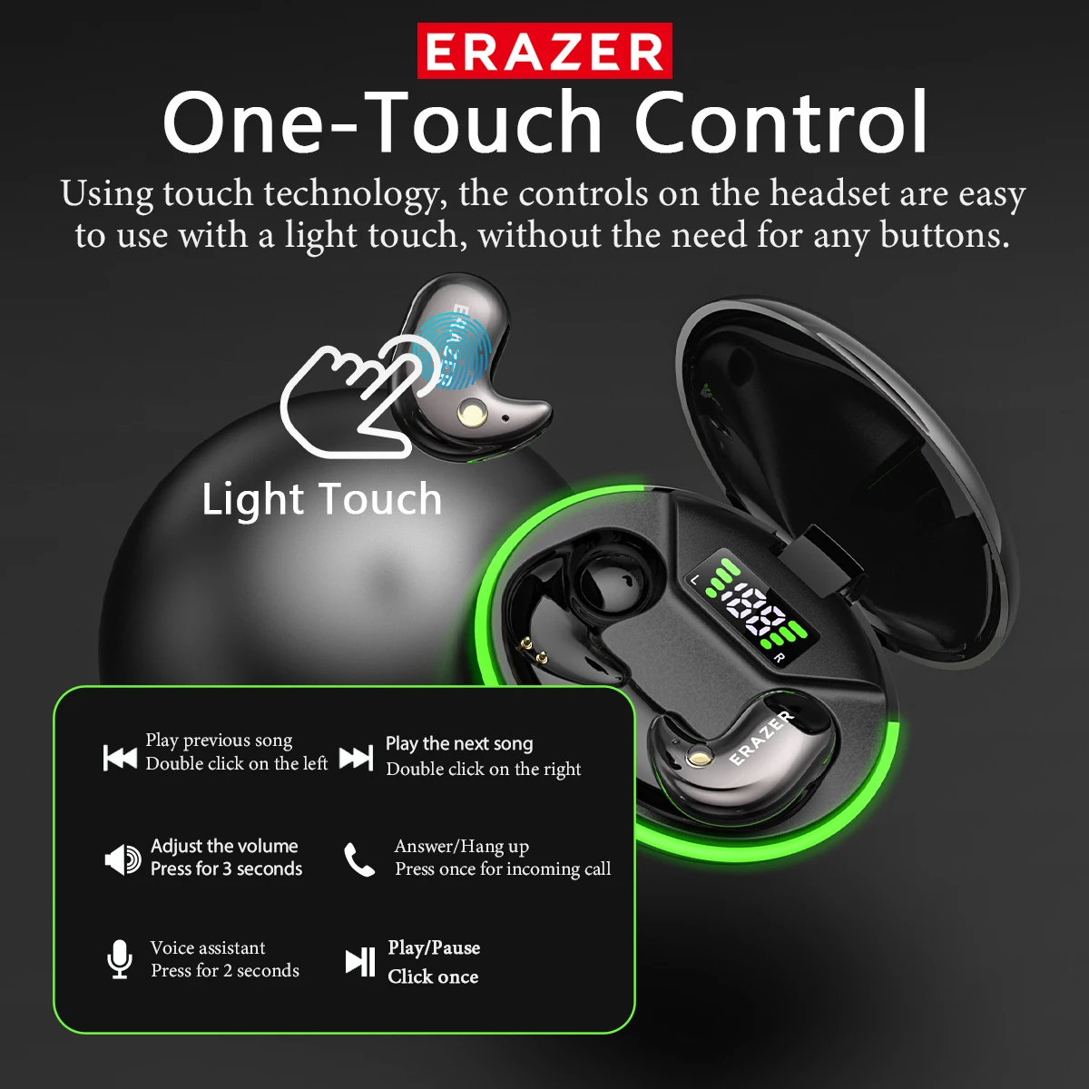 หูฟังบลูทูธแบบอินเอียร์ EARZER - Wireless Earbuds Case บทวิจารณ์และราคา