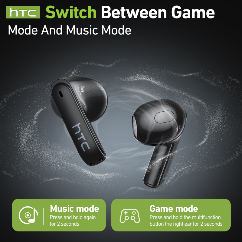หูฟังเกมมิ่งไร้สาย hTC พร้อมหน - Wireless Earbuds Case บทวิจารณ์และราคา
