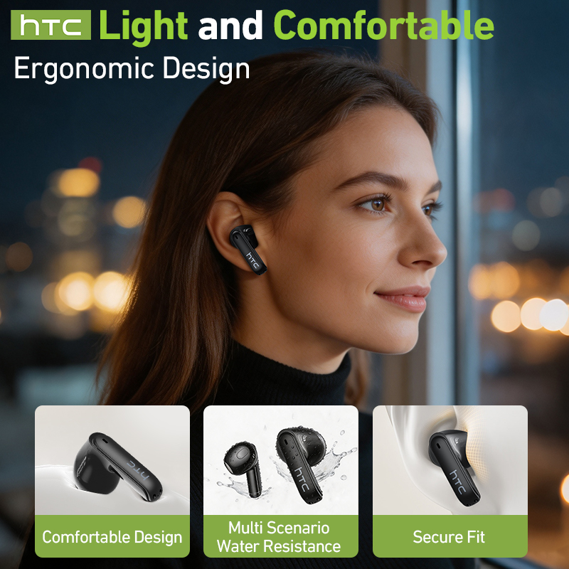 หูฟังเกมมิ่งไร้สาย hTC พร้อมหน - Wireless Earbuds Case บทวิจารณ์และราคา