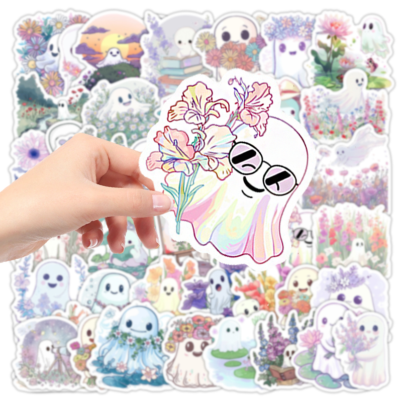 50PCS น่ารักสีขาว Ghost Graffi - Phone Accessories For Kids บทวิจารณ์และราคา